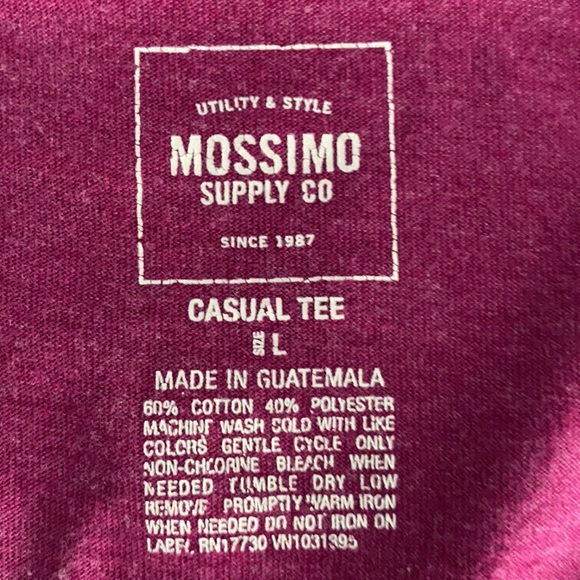 Magenta Mossimo Long Sleeve V-Neck - Picture 2 of 2